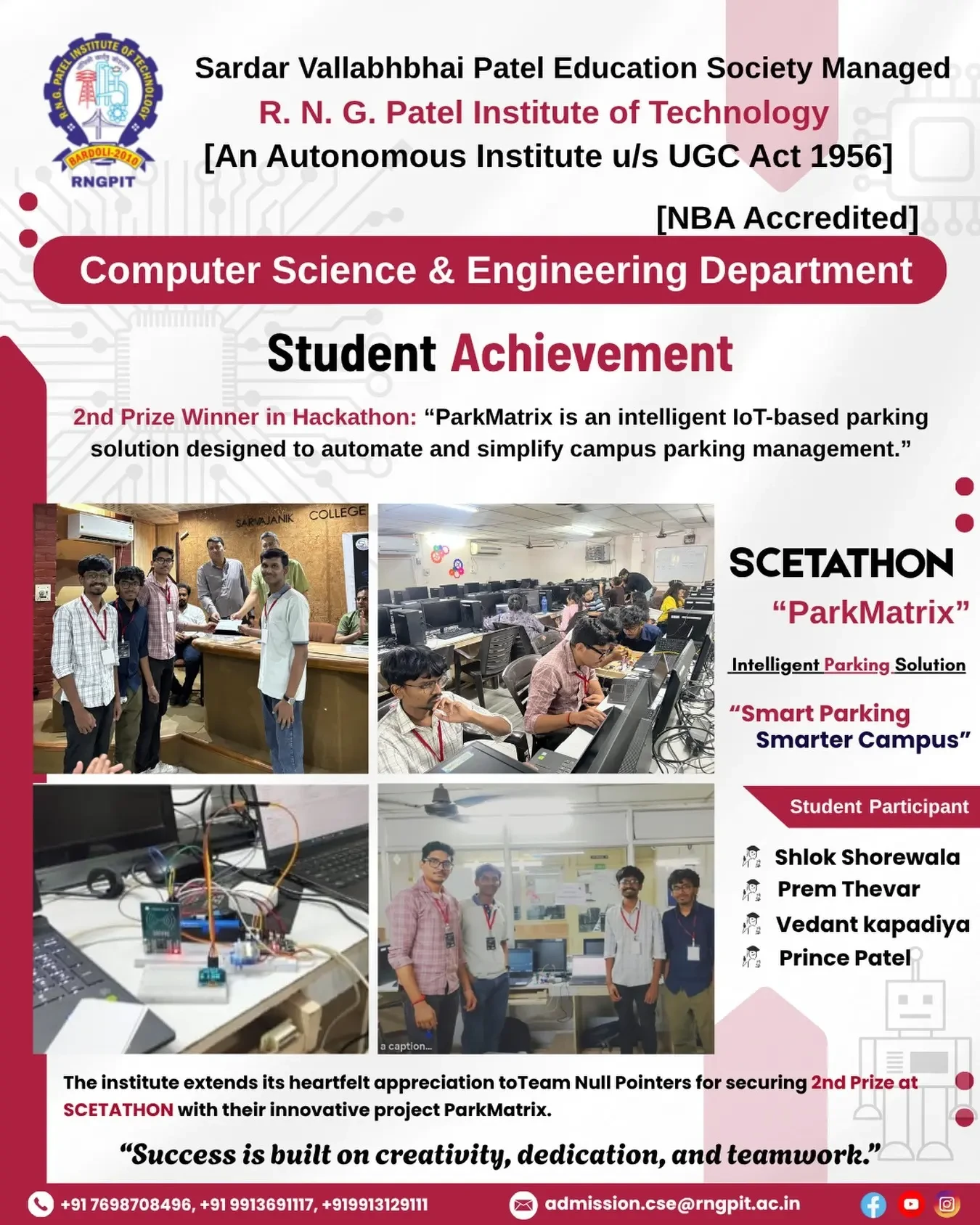 💻🚀 Hackathon Achievement | CSE Department, RNGPIT 🚀💻